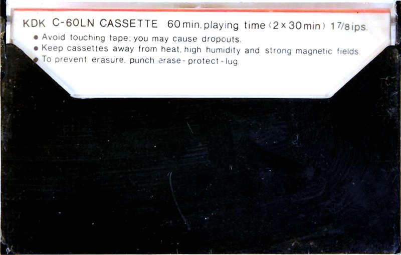 Compact Cassette KDK LN 60 Type I Normal 1975 Worldwide