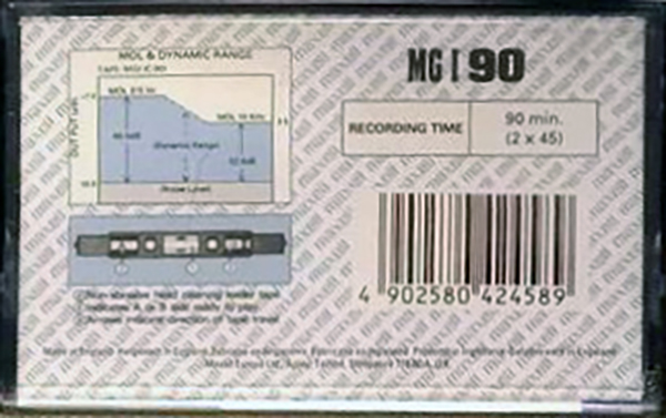 Compact Cassette Maxell MG 90 "MG I" Type I Normal 1996 Europe