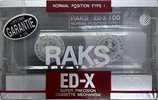 Compact Cassette RAKS ED-X 100 Type I Normal 1990 Europe