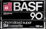 Compact Cassette BASF Chromdioxid Super 90 Type II Chrome 1977 Europe