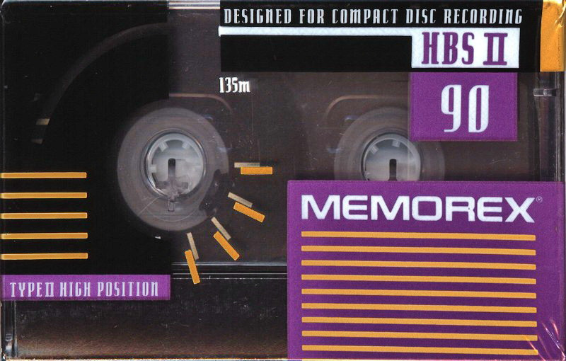 Compact Cassette Memorex HBS II 90 Type II Chrome 1994 North America