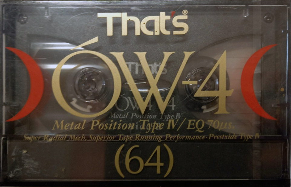 Compact Cassette Thats OW-4 64 Type IV Metal 1990 Japan