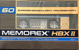 Compact Cassette Memorex HBX II 60 Type II Chrome 1987 USA