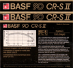 Compact Cassette BASF Chromdioxid Super II 90 "Large Window" Type II Chrome 1983 Europe
