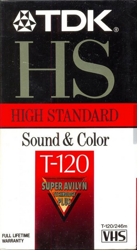 VHS, Video Home System TDK HS 120 "T-120HS" Type II Chrome North America
