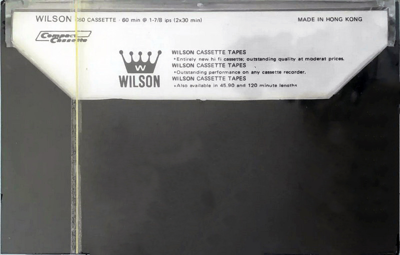 Compact Cassette Wilson 60 Type I Normal 1972 Hong Kong