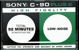 Compact Cassette Sony 90+2 "High Fidelity" Type I Normal 1974 USA