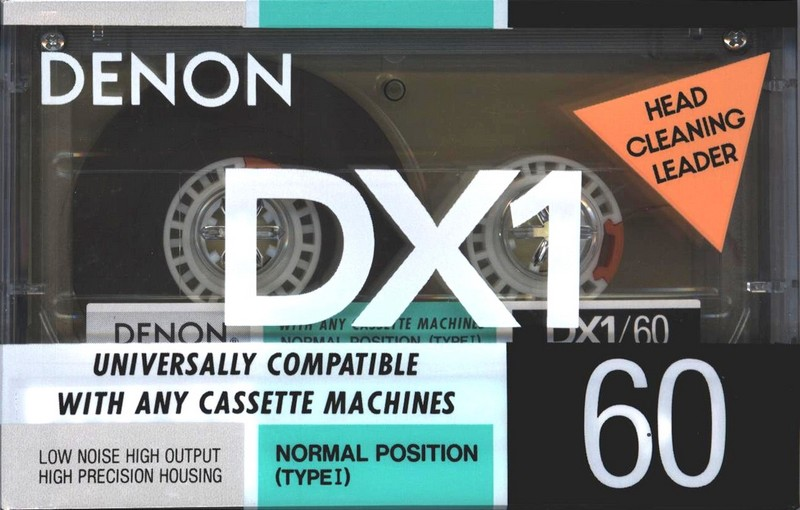 Compact Cassette Denon DX1 60 Type I Normal 1992 North America