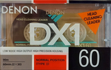 Compact Cassette Denon DX1 60 "DX1-60TE" Type I Normal 1992 Europe