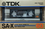 Compact Cassette TDK SA-X 60 "SA-X60F" Type II Chrome 1985 Japan