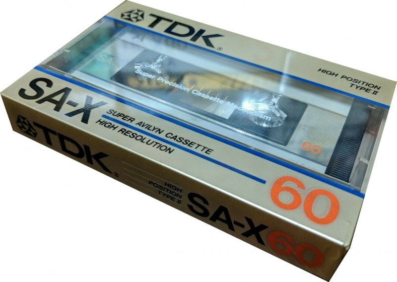 Compact Cassette TDK SA-X 60 "SA-X60F" Type II Chrome 1985 Japan