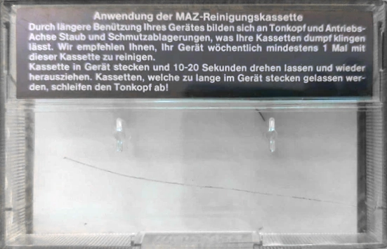 Compact Cassette Maz Cleaning Cassette 1993 Germany
