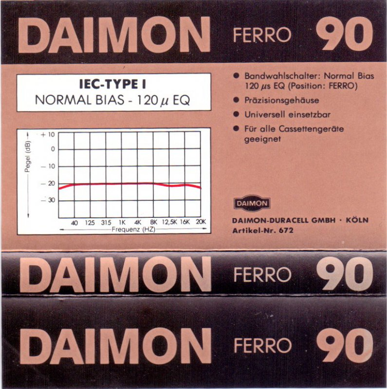 Compact Cassette Daimon 90 Type I Normal 1982 Germany