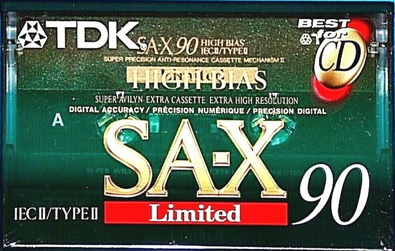Compact Cassette TDK SA-X 90 "SA-X Limited" Type II Chrome 1992 North America