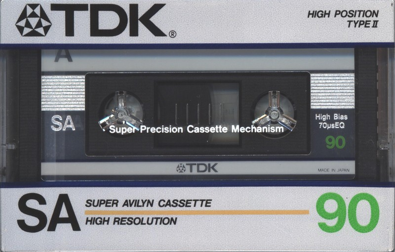 Compact Cassette TDK SA 90 Type II Chrome 1985 Japan