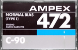 Compact Cassette Ampex 472 90 Type I Normal 1985 USA