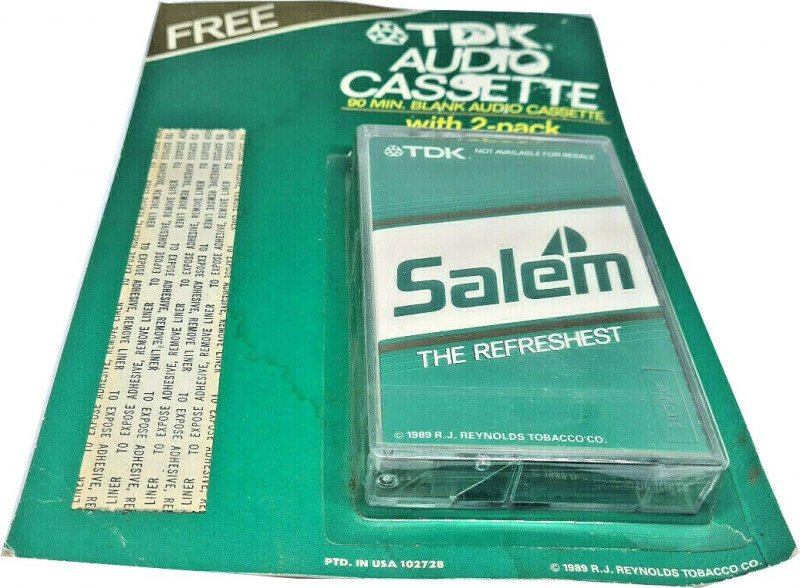 Blister TDK D 90 "Salem The Refreshest" Type I Normal 1989 USA