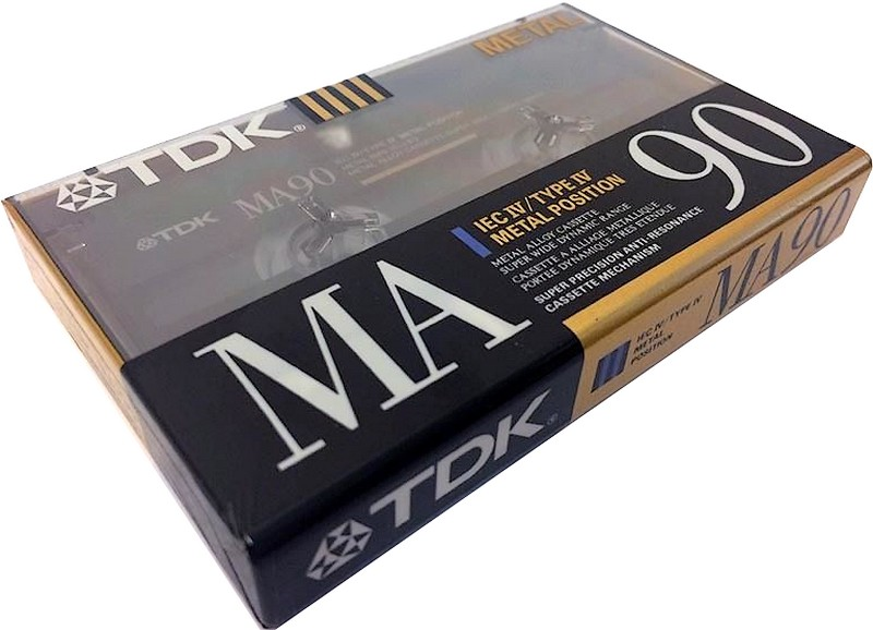 Compact Cassette TDK MA 90 Type IV Metal 1990 North America