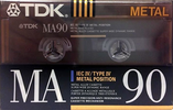 Compact Cassette TDK MA 90 Type IV Metal 1990 North America