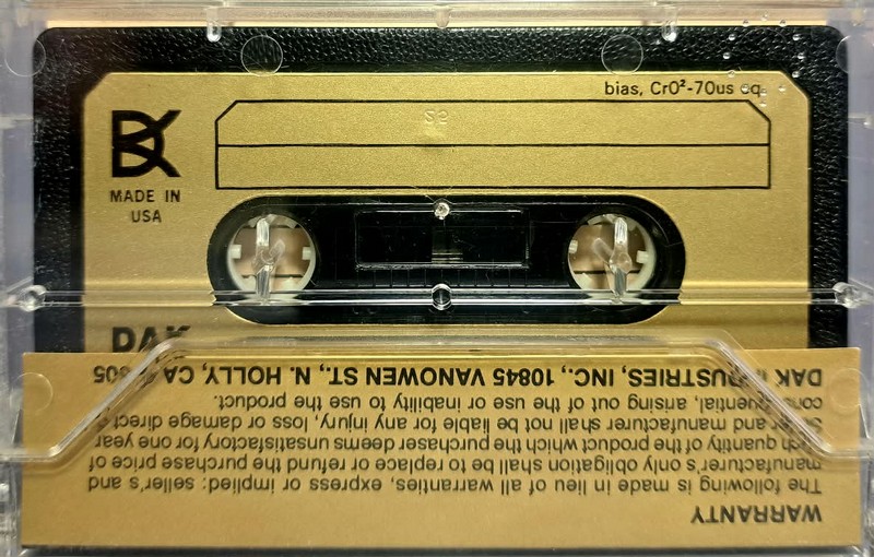 Compact Cassette DAK MLX 90 "gold" Type I Normal 1981 USA