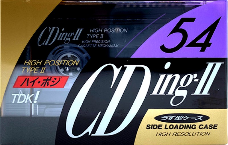 Compact Cassette TDK CDing 2 54 "CDING2-54R" Type II Chrome 1992 Japan