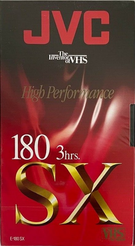 VHS, Video Home System JVC SX 180 "E-180 SX B" Type I Normal 2002 Europe