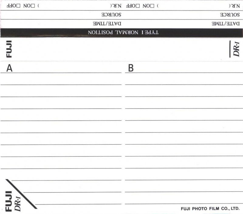 Compact Cassette Fuji DR-I 60 Type I Normal 1995 North America