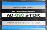 Compact Cassette TDK AD 90 Type I Normal 1977 Europe, USA