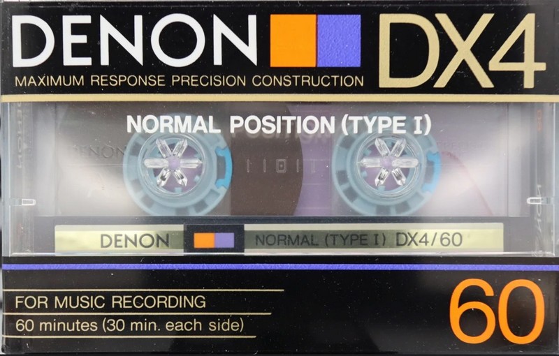 Compact Cassette Denon DX3 60 "DX3/60H" Type I Normal 1985 Japan
