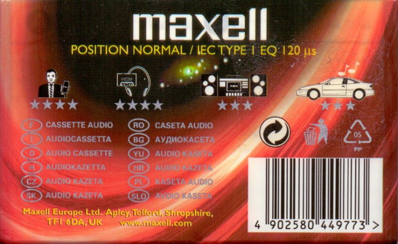 Compact Cassette Maxell S 60 Type I Normal 2002 Worldwide