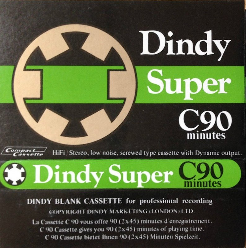 Compact Cassette Dindy 90 Type I Normal 1978 UK