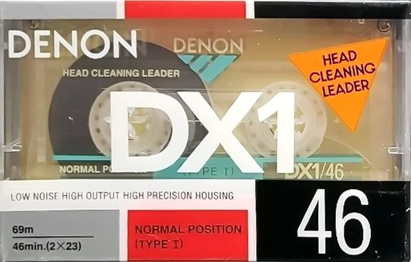 Compact Cassette Denon DX1 46 "DX1-46TE" Type I Normal 1992 Europe