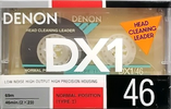 Compact Cassette Denon DX1 46 "DX1-46TE" Type I Normal 1992 Europe