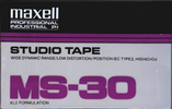 Compact Cassette Maxell Studio Tape MS 30 Type II Chrome 1993 USA