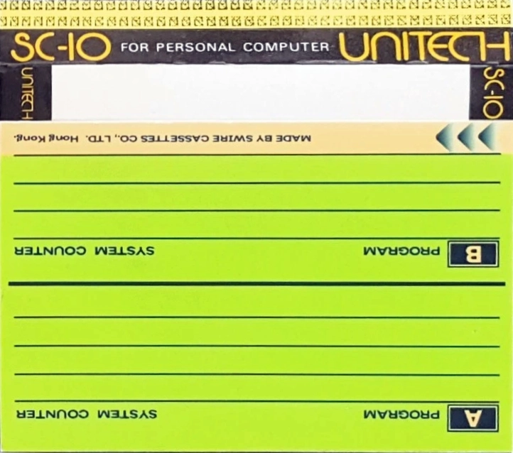 Compact Cassette Unitech SC 10 Computer Cassette 1983 Japan