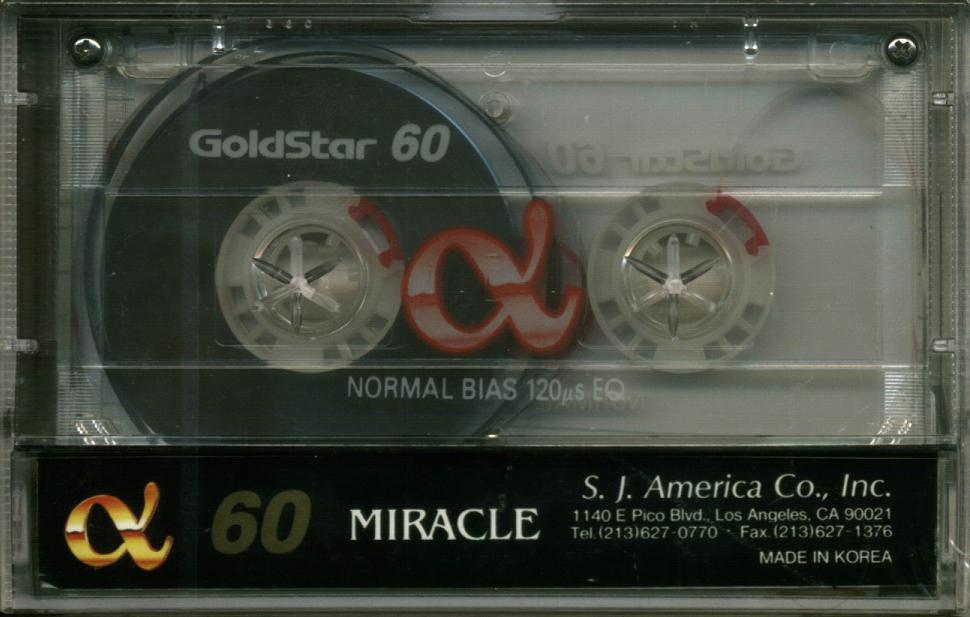 Compact Cassette Goldstar Alfa Miracle 60 Type I Normal 1991 USA