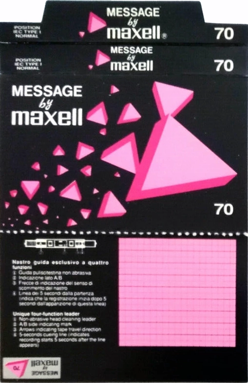 Compact Cassette Maxell Message 70 Type I Normal 1991 Italy