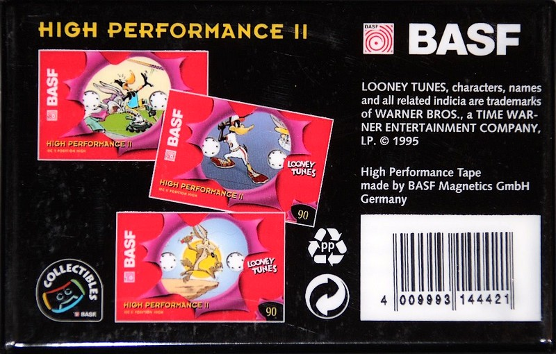 Compact Cassette BASF High Performance II 90 "Looney Tunes Edition I" Type II Chrome 1995 Europe