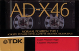 Compact Cassette TDK AD-X 46 "AD-X46K" Type I Normal 1989 Japan