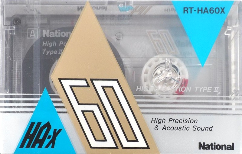 Compact Cassette National HA-X 60 "RT-HA60X" Type II Chrome 1987 Japan