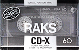 Compact Cassette RAKS CD-X 60 Type I Normal 1990 Europe