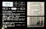 Compact Cassette RAKS CD-X 60 Type I Normal 1990 Europe