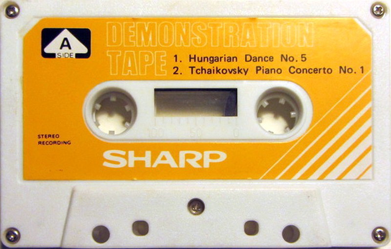 Compact Cassette Sharp Demonstration Tape 1979 Worldwide