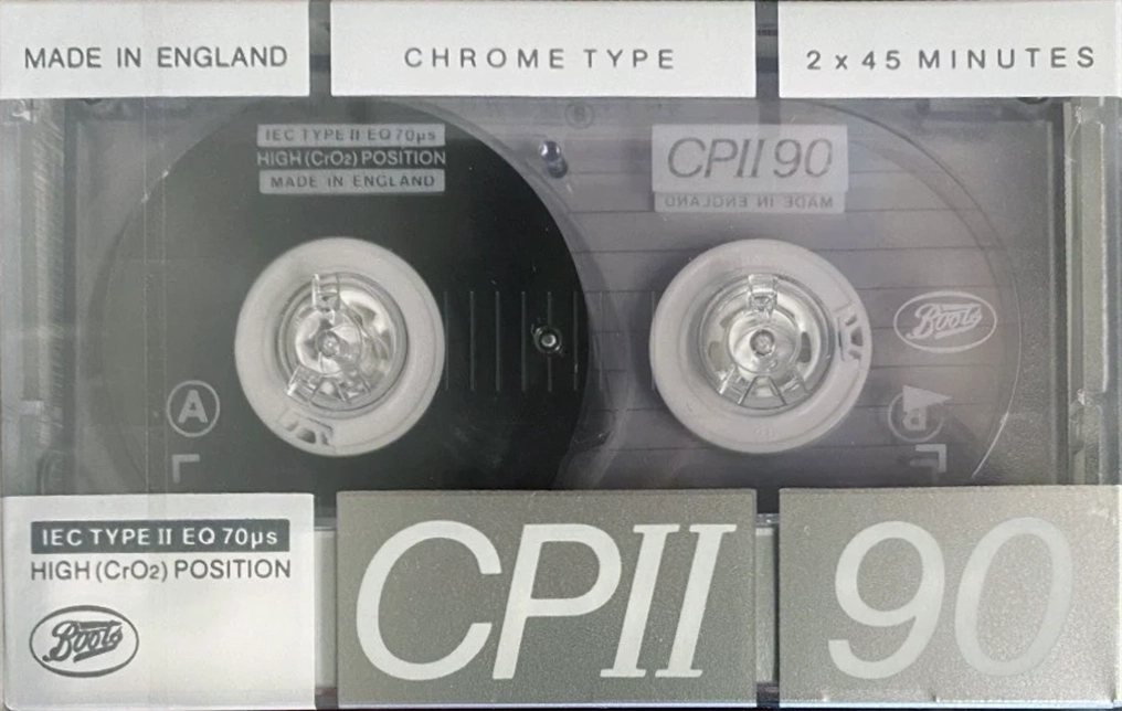 Compact Cassette Boots / Boots Audio CPII 90 Type II Chrome 1989 UK