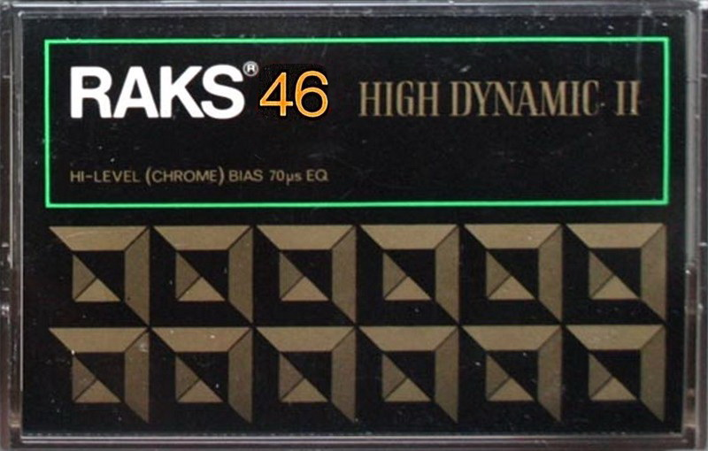 Compact Cassette RAKS High Dynamic II 46 Type II Chrome 1978 Europe