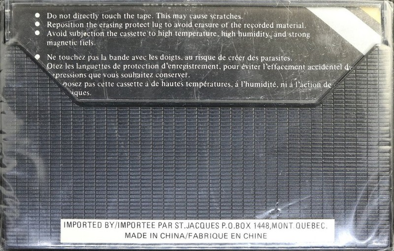 Compact Cassette St. Jacques 60 Type I Normal 1984 Worldwide