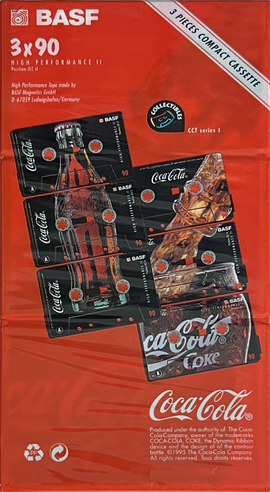 3 pack BASF High Performance II 90 "Coca-Cola Bottle" Type II Chrome 1995 Europe