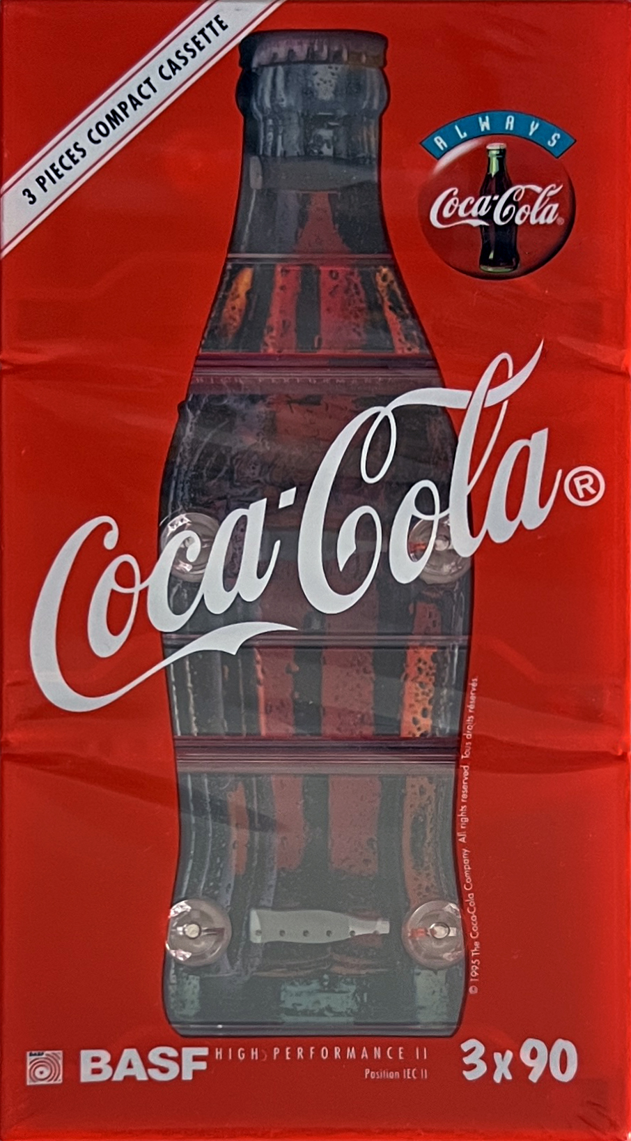 3 pack BASF High Performance II 90 "Coca-Cola Bottle" Type II Chrome 1995 Europe
