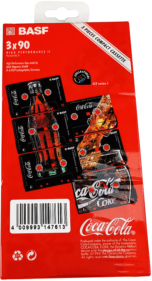 3 pack BASF High Performance II 90 "Coca-Cola Bottle" Type II Chrome 1995 Europe