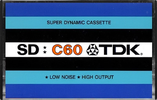 Compact Cassette TDK SD 60 Type I Normal 1973 USA